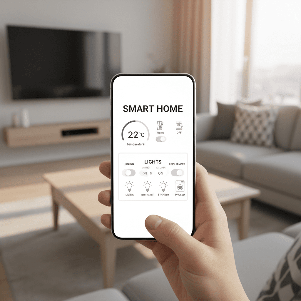 Smart home control from smartphone