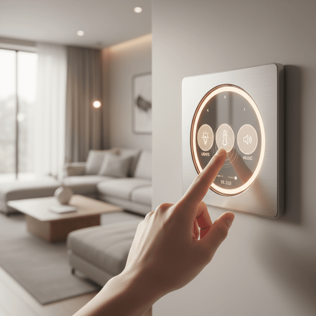 Control inteligente del hogar mediante panel digital